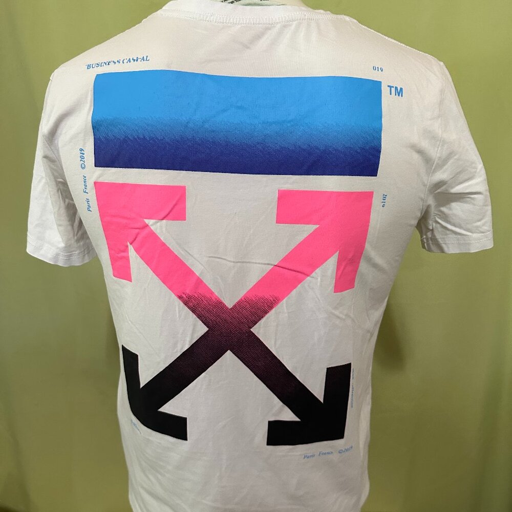 Off White Virgil 2019 Fall Winter Men's White T Shirt Small Cotton